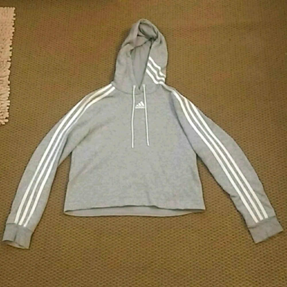 Adidas Cropped Grey Sweatshirt